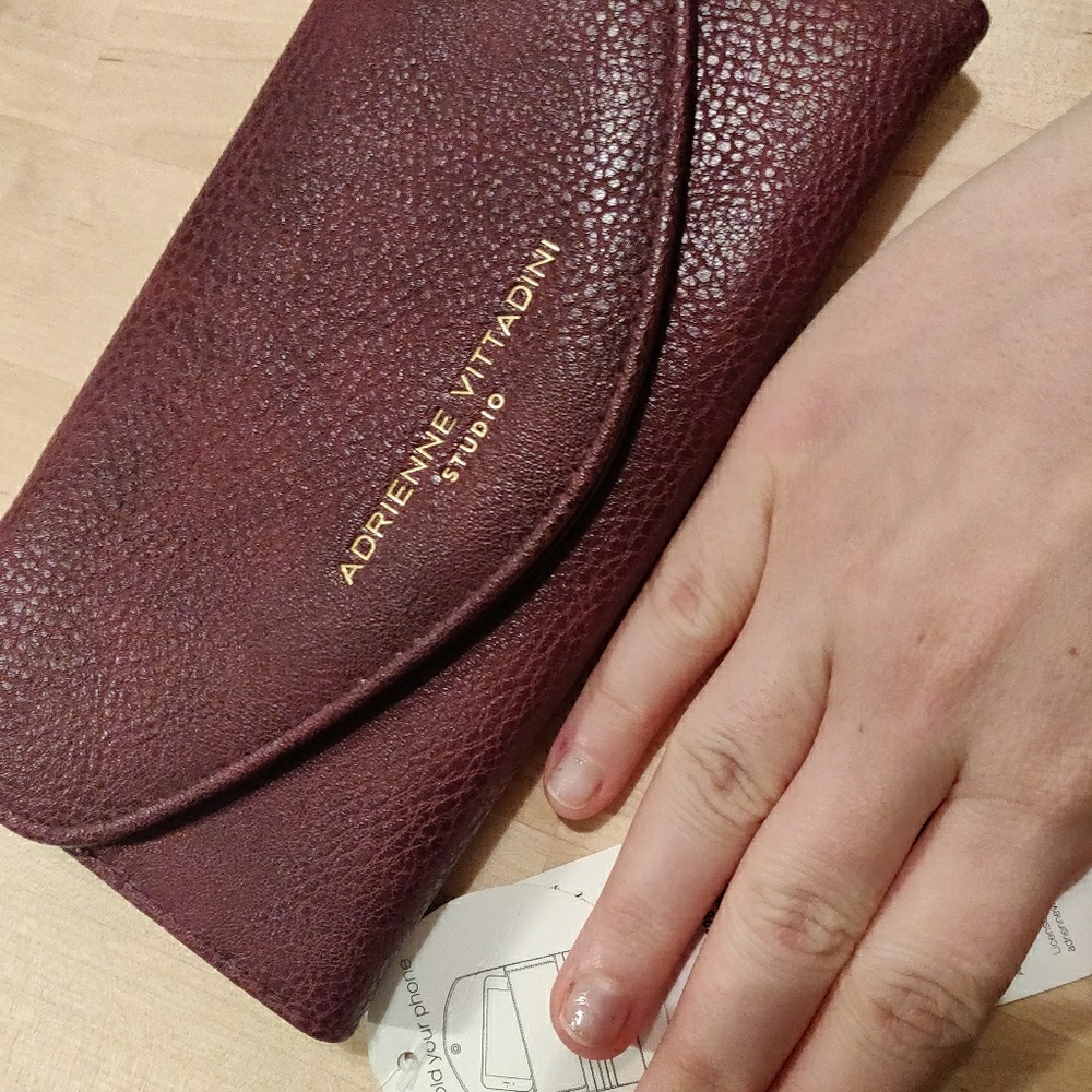 Purple Adrienne Vittadini Fold Wallet (holds phone